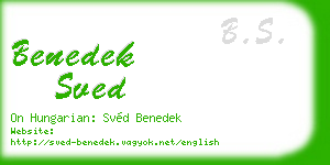 benedek sved business card